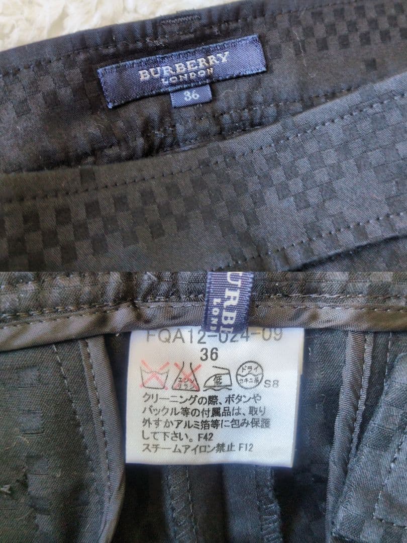 美品 バーバリーロンドン パンツセットアップ ビックチェック ブラック