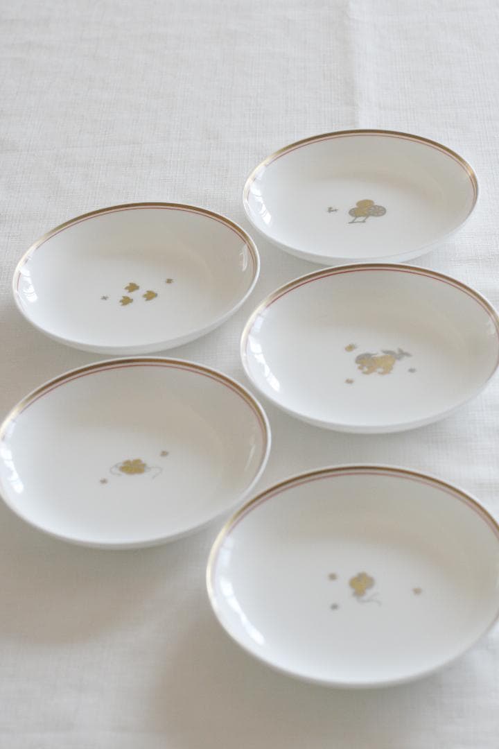 【５枚セット】NIKKO　金沢コレクション　かぐら　小皿　中皿　丸皿