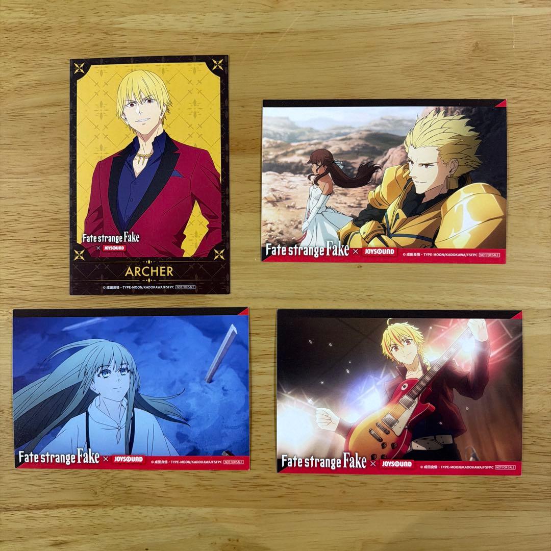 Fate strange Fake オリジナルポストカード計4枚 ギルガメッシュ