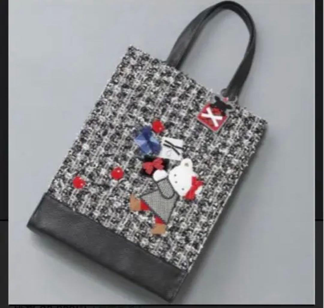 ファミリア　familiar 限定バッグツイードトートバッグ