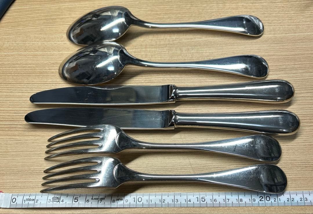 美品　クリストフル　ディナーナイフ　スプーン　フォーク　２組