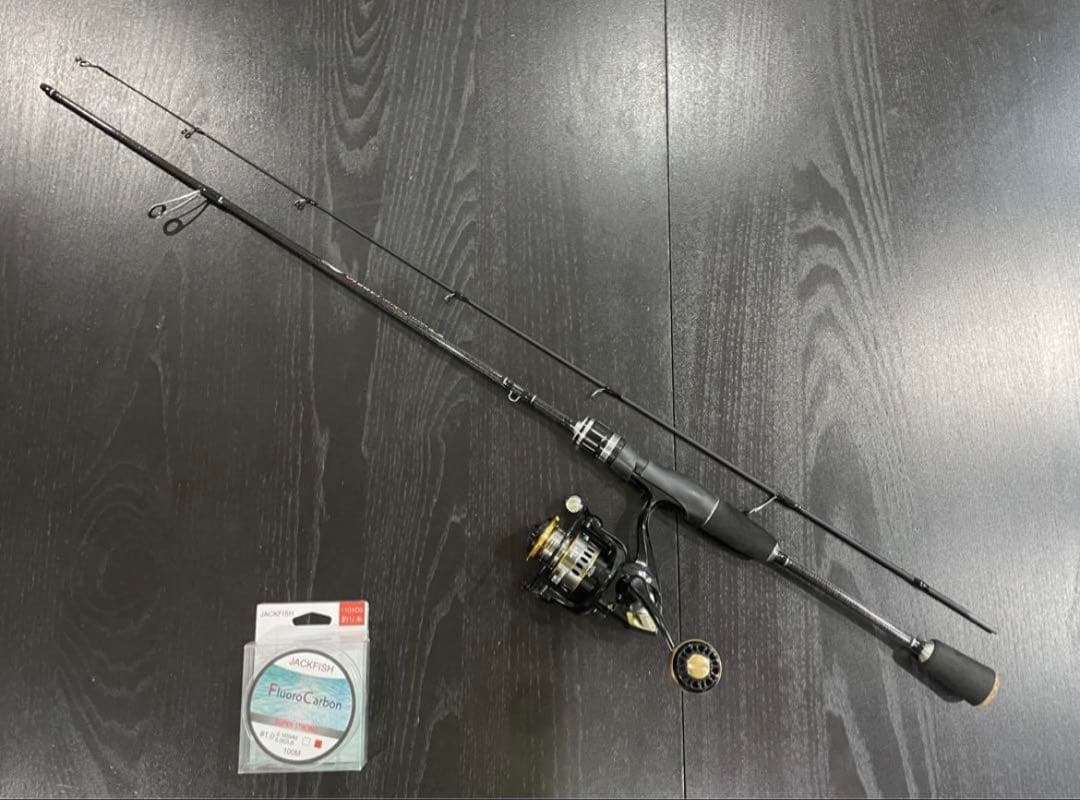 アジング釣りセット2ピースロッド（198㌢）&リール・ダイワ月下美人ワーム7点付