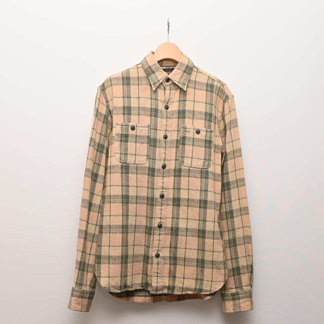 RRL ダブルアールエル 長袖 ネルシャツ チェック XS ベージュ