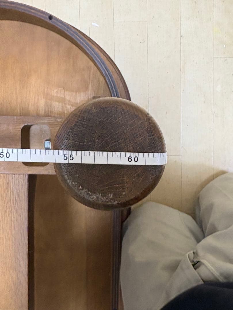 カリモク家具 カリモク 木製オーバル型センターテーブル ガラス天板付き 年代物