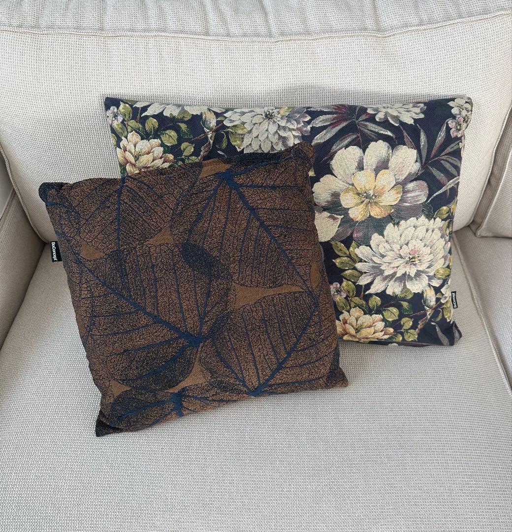 BoConcept クッション 正方形 長方形 ブラウン・ネイビー