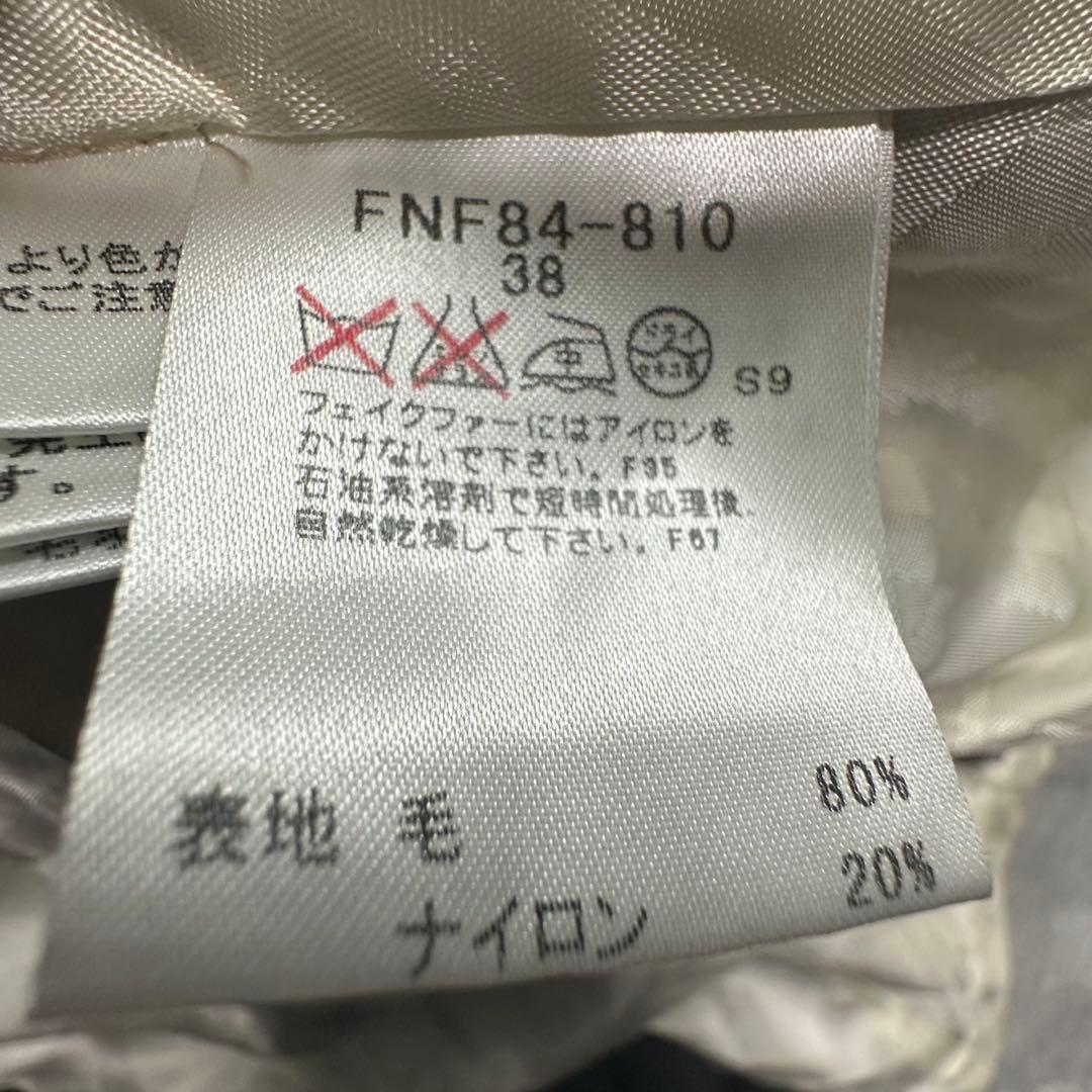 バーバリー♡ベルテッドコート　ファー　ロング　グレー　38