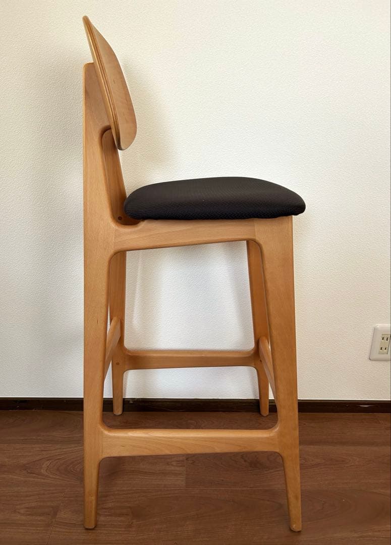 クオン　QUON プラムスタンド カウンターチェア　木製椅子　お洒落　美品　C
