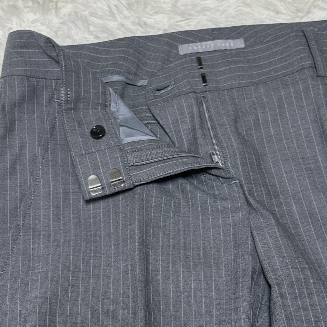 最高級✨ロロピアーナ✨セオリーリュクス パンツスーツ グレー ストライプ 美品