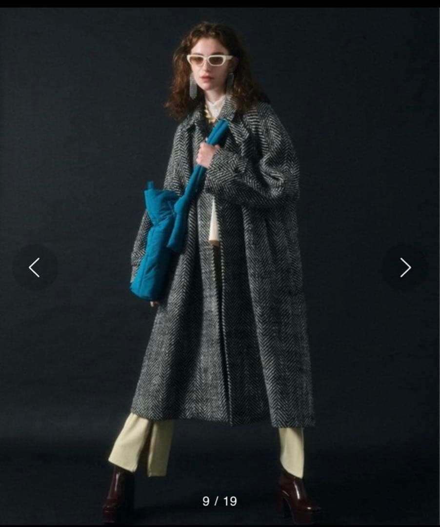 MAISON SPECIAL メゾンスペシャル ヘリンボーン ロングコート　38