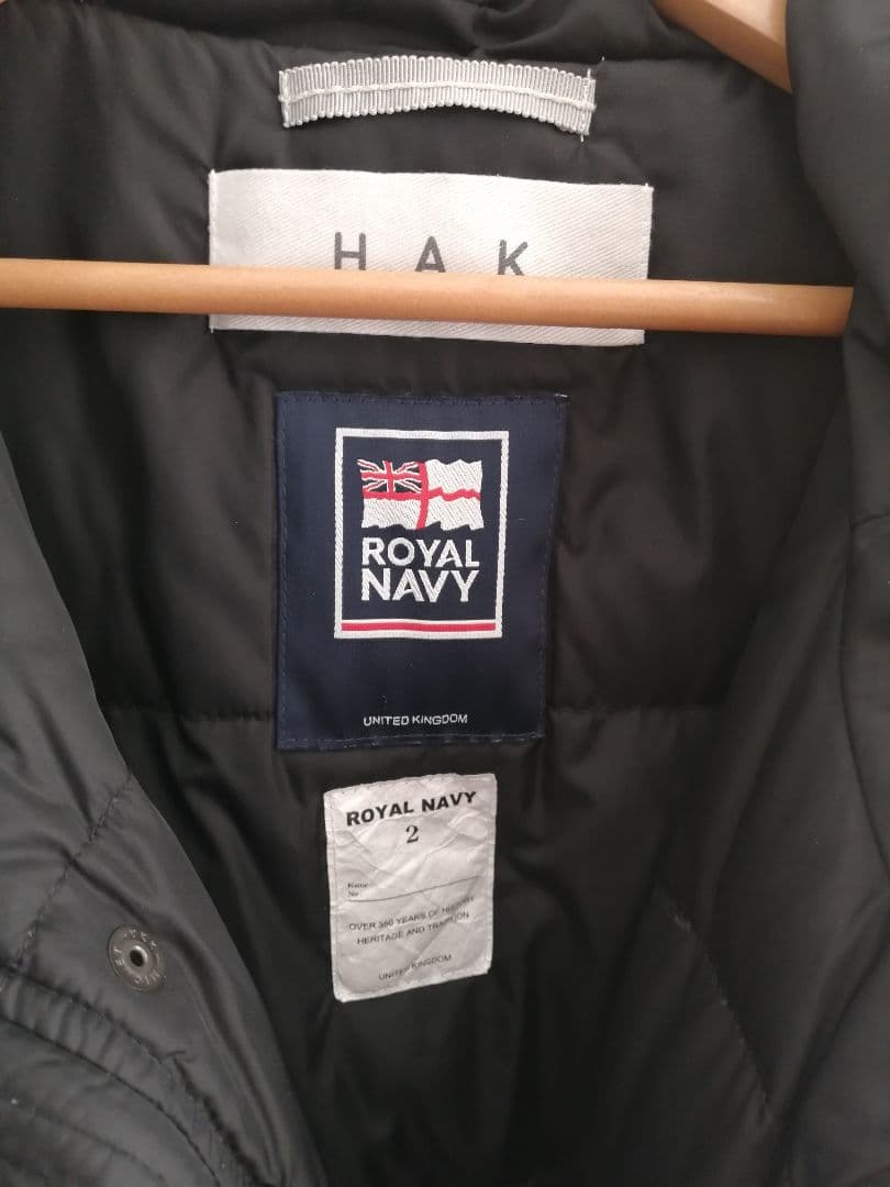 H.A.K.　 NAVY　コラボ　ダウンコート　フリル　ブラック