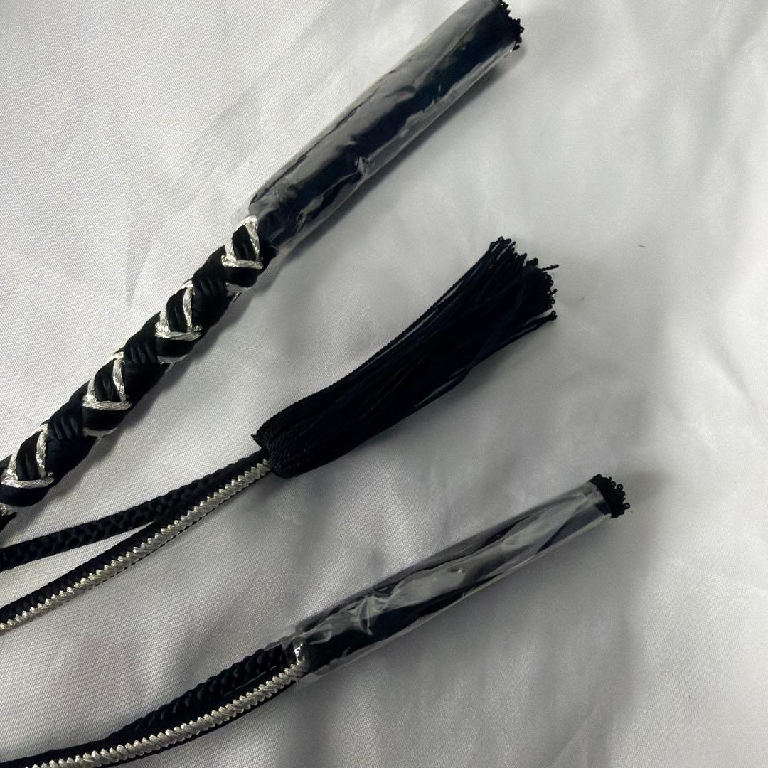 新品　2026年モデル　帯締め　帯揚げ　半襟　重ね襟　セット　振袖用　黒