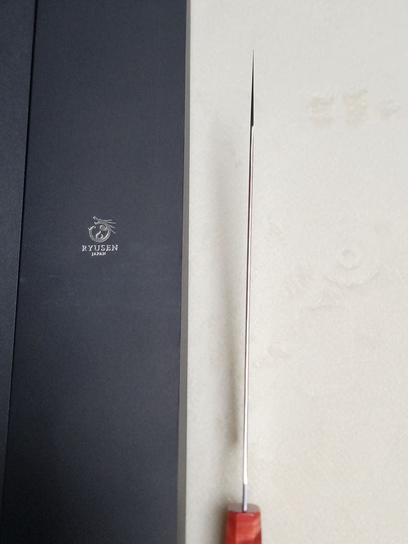 龍泉刃物　紅蓮緋龍 SPG Strix 牛刀　210