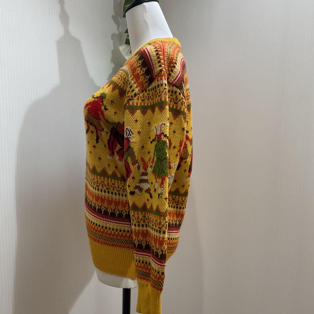 希少　日本製　I.S.　イッセイミヤケ　М 　　アイル柄 　厚手　長袖セーター