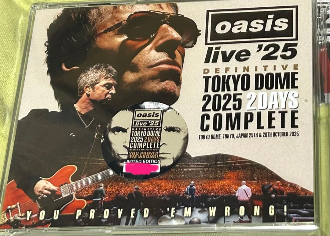 洋楽 OASIS - DEFINITIVE TOKYO DOME 2025
