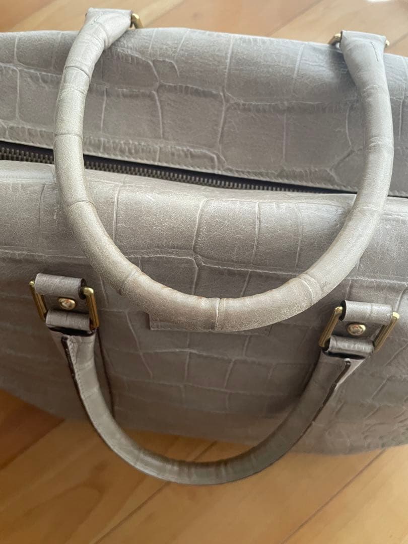 J&M Davidson　クロコ型押し 旅行　ボストンバッグ ユニセックス