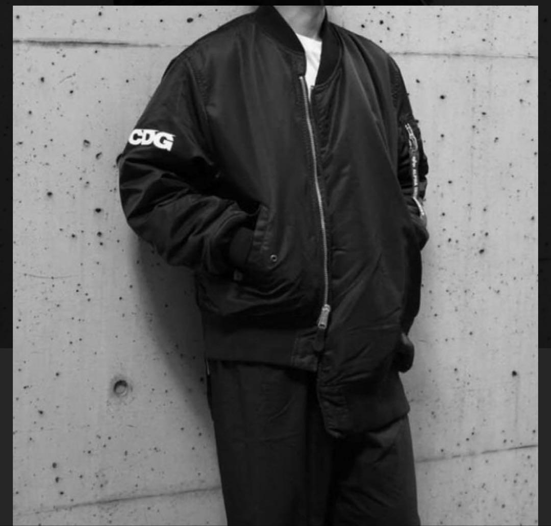 CDG x ALPHA BIAS MA-1 JACKET 黒