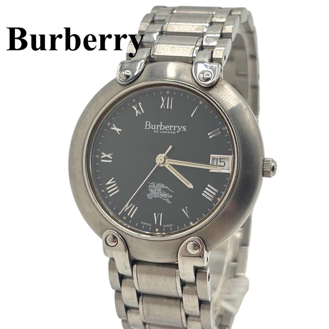 【箱付 電池交換済み】Burberry バーバリー 11000G デイト
