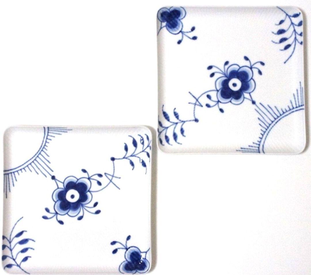 新品未使用　ロイヤルコペンハーゲンブルーフルーテッド メガ スクエアプレート