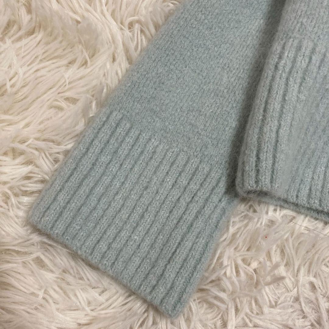 ami paris アルパカカーディガン アクアマリン M