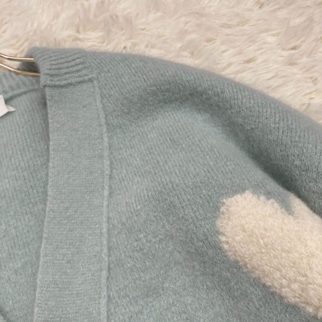 ami paris アルパカカーディガン アクアマリン M