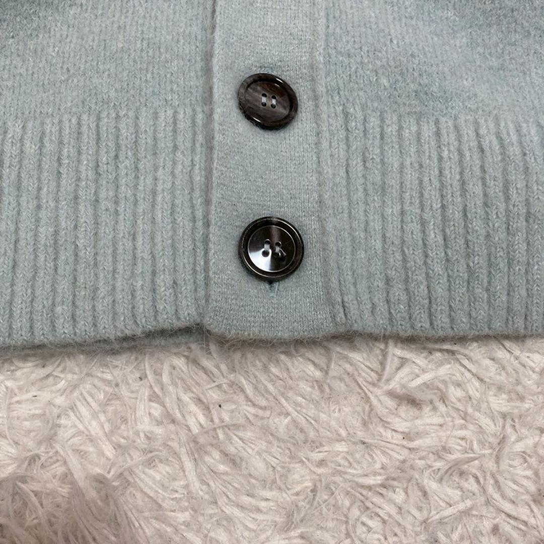 ami paris アルパカカーディガン アクアマリン M
