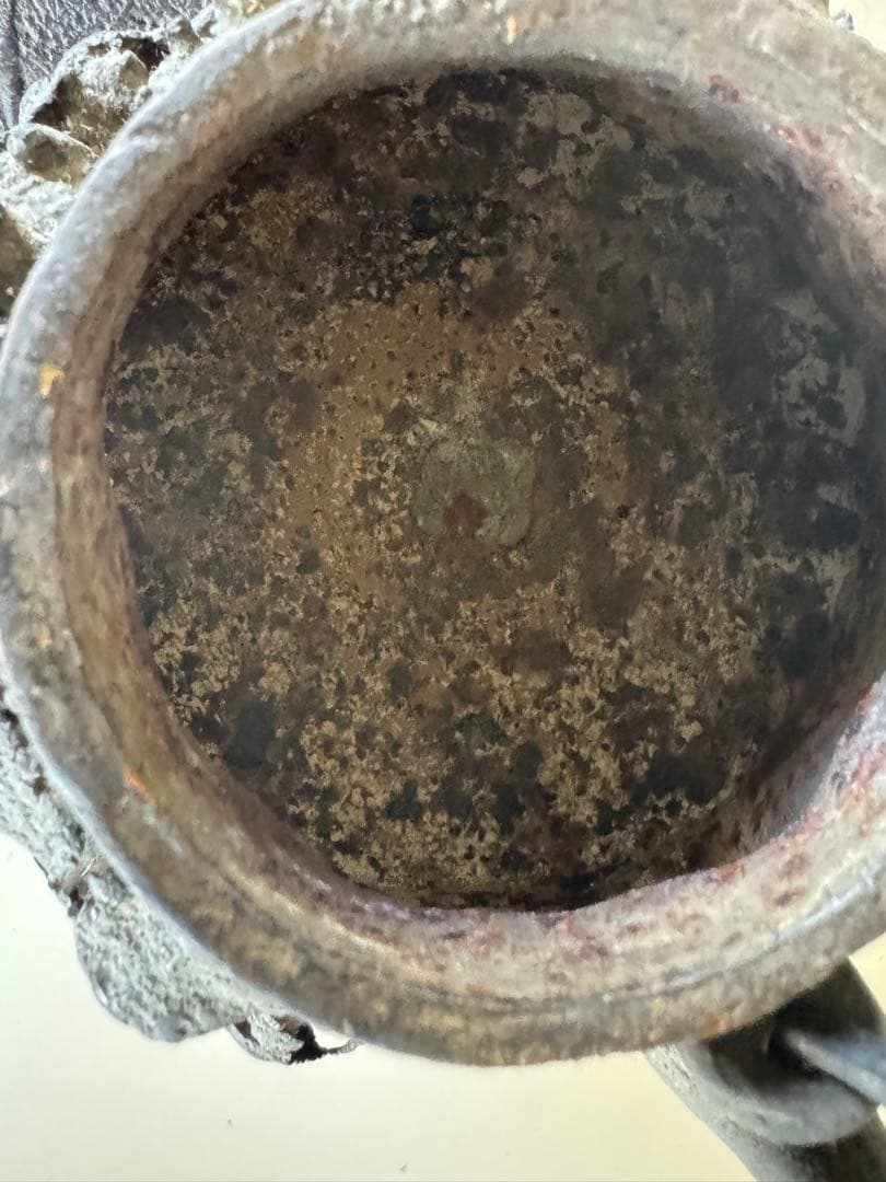 龍文堂 五徳 鉄壷 骨董 時代物 煎茶道具 茶釜 火鉢 囲炉裏 鉄瓶