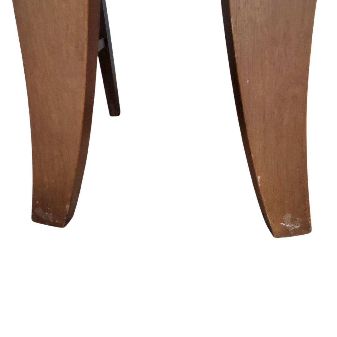 北欧 モダン ハイバックチェア 木製 椅子 ダークグレー座面 ヴィンテージ ①