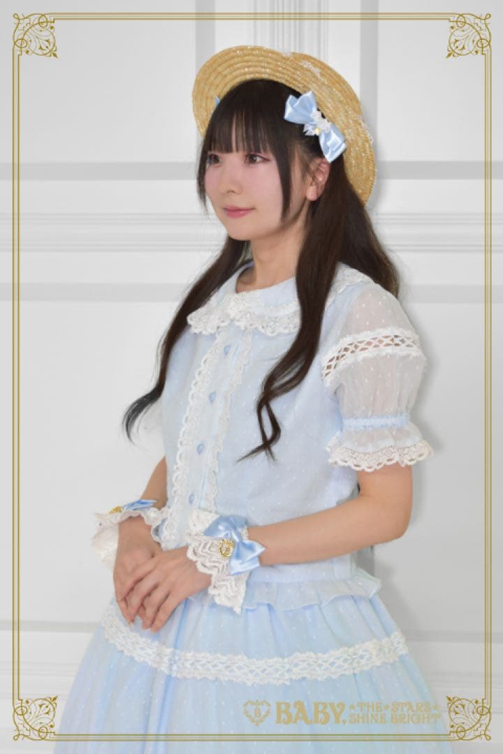 【BABY】スノードットブラウス サックス