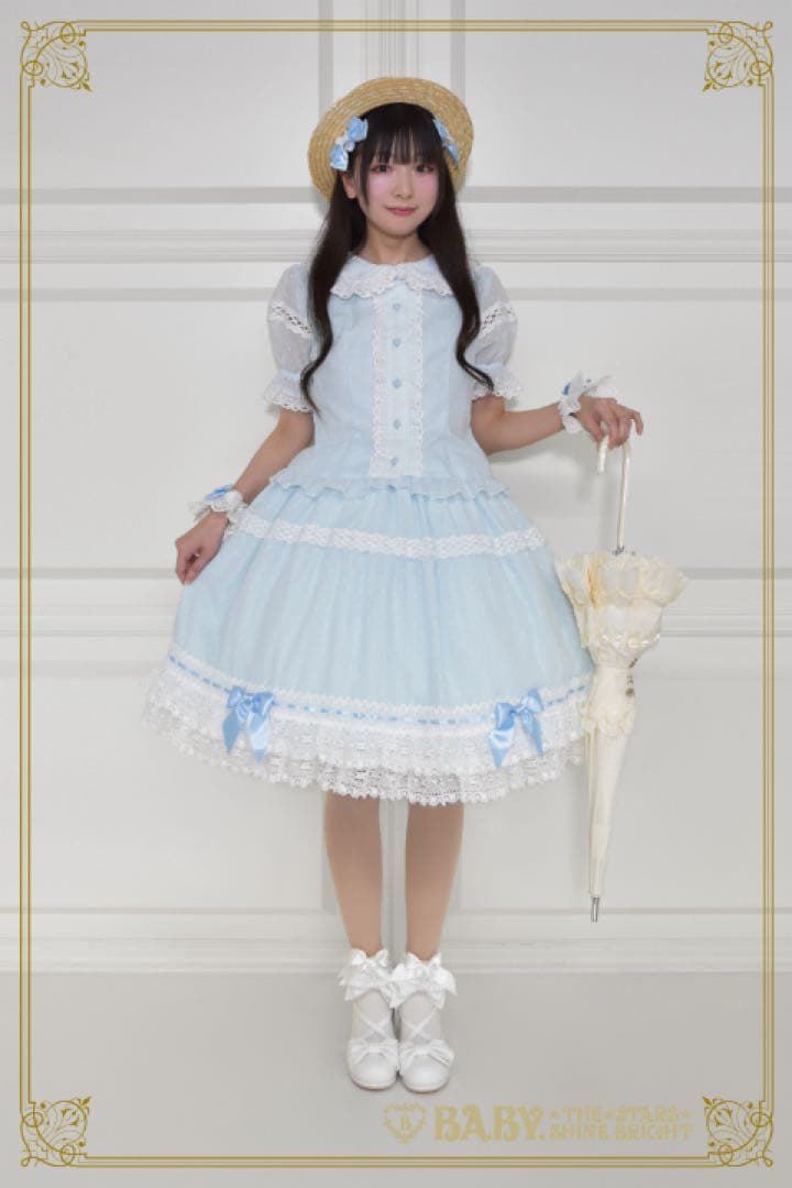 【BABY】スノードットブラウス サックス