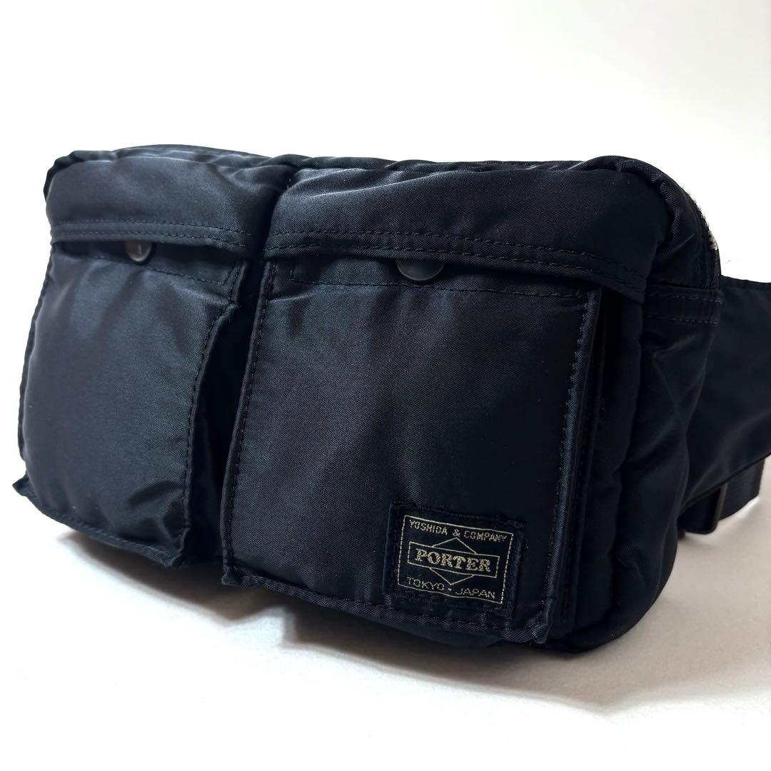 【極美品】PORTER タンカー ウエストバック ボディバッグ ブラック