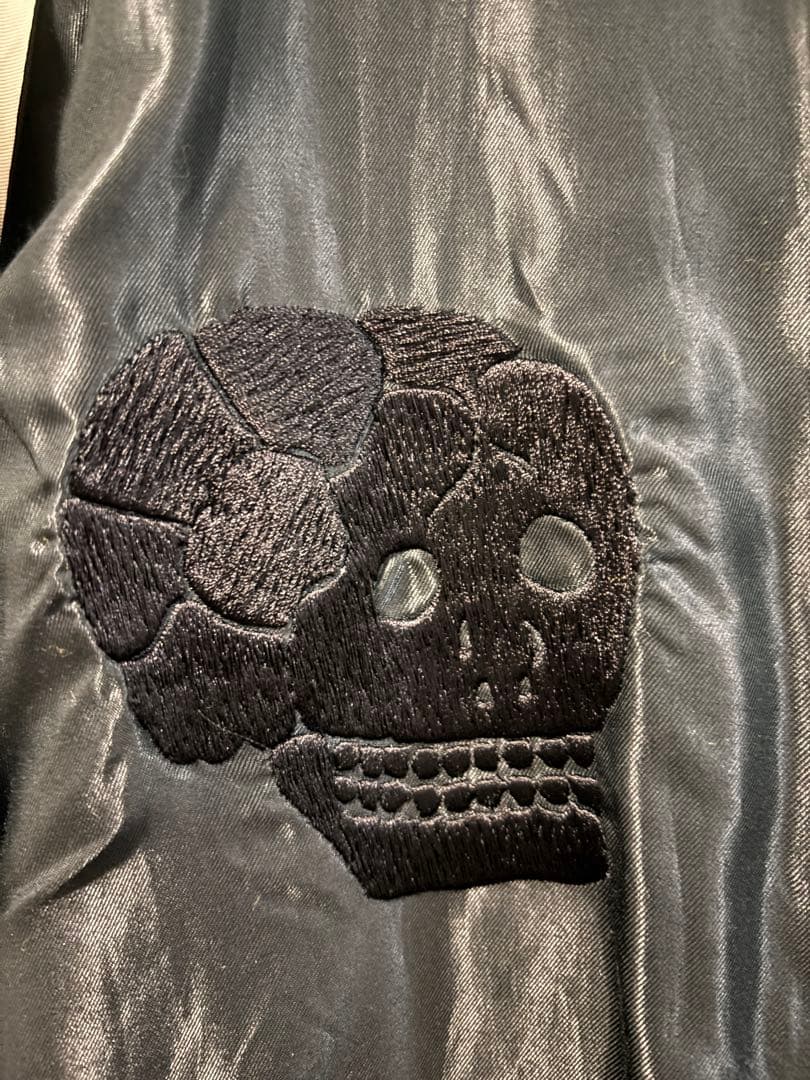 東洋　GOLD　ウールメルトン　アセテート　スカル　スカジャン　サイズM