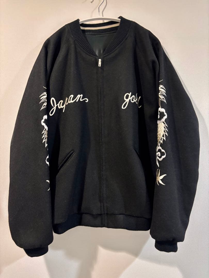 東洋　GOLD　ウールメルトン　アセテート　スカル　スカジャン　サイズM