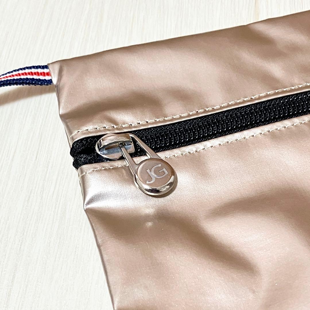 新品 ジャックゴムライト ボストンバッグ ポーチ付き シャンパンゴールド