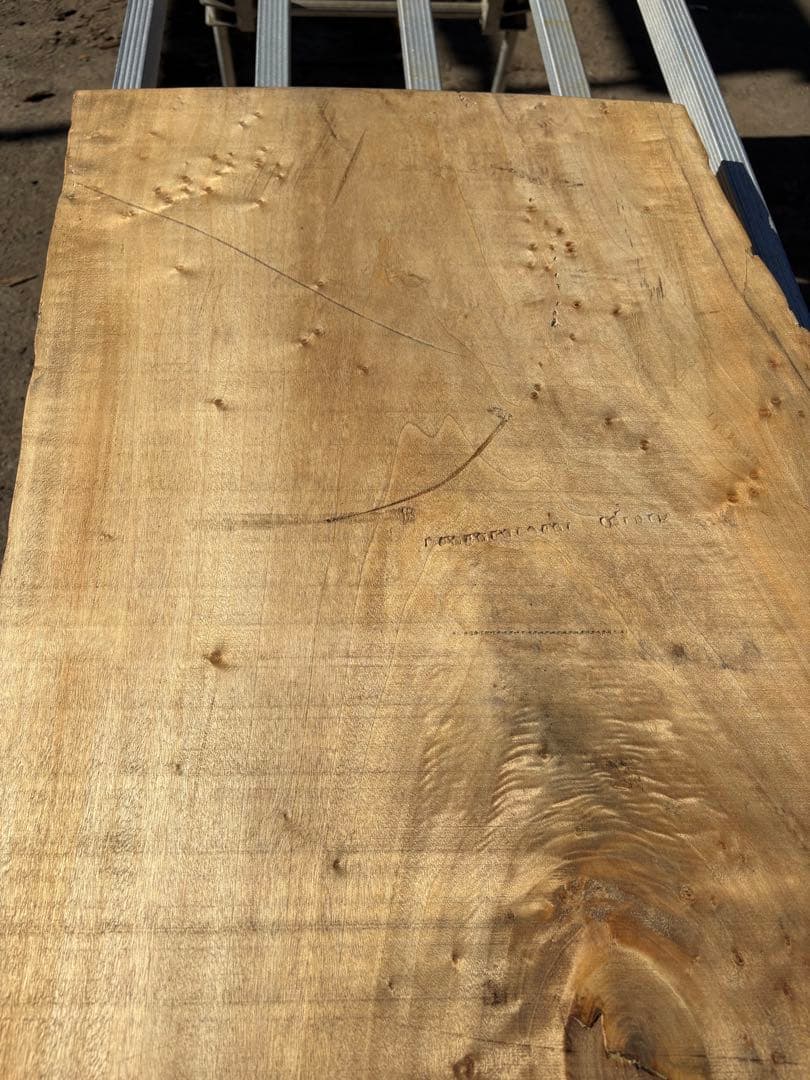 天板　無垢材 ポプラ　1枚板　サイドテーブル　天然木