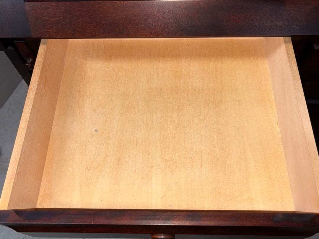 ☆GE237【中古品】北海道民芸 ビューロ 幅87cm　カバ材 机 デスク