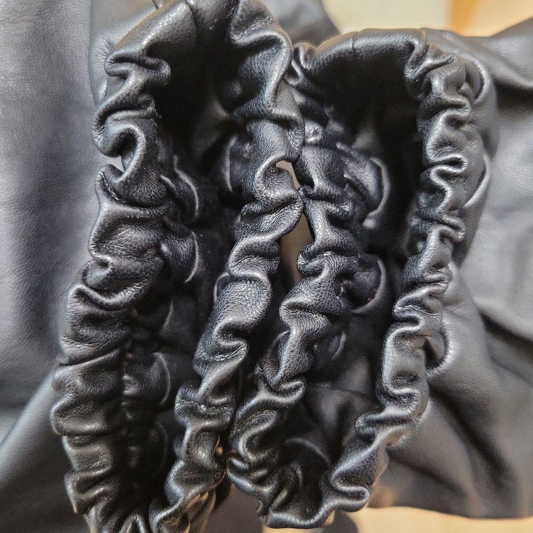 美品 JEANASISシンセティックレザーBIGフーディ【YOGA】