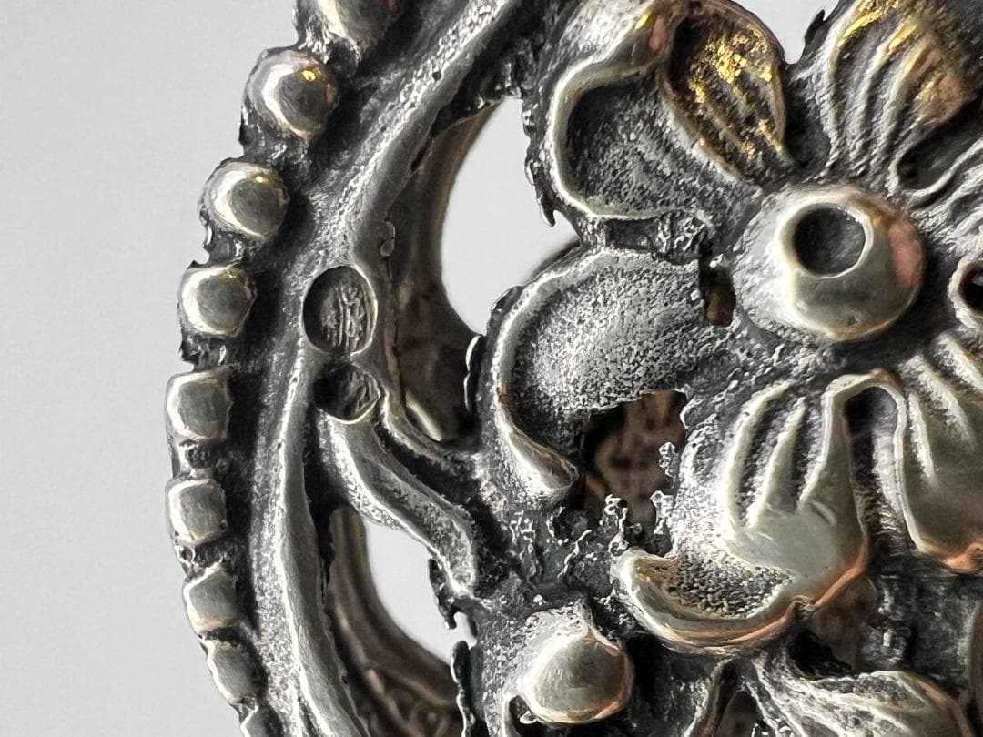 ビンテージ北欧雑貨/スウェーデンで見つけた/シルバー製/トング　重量約32.7g