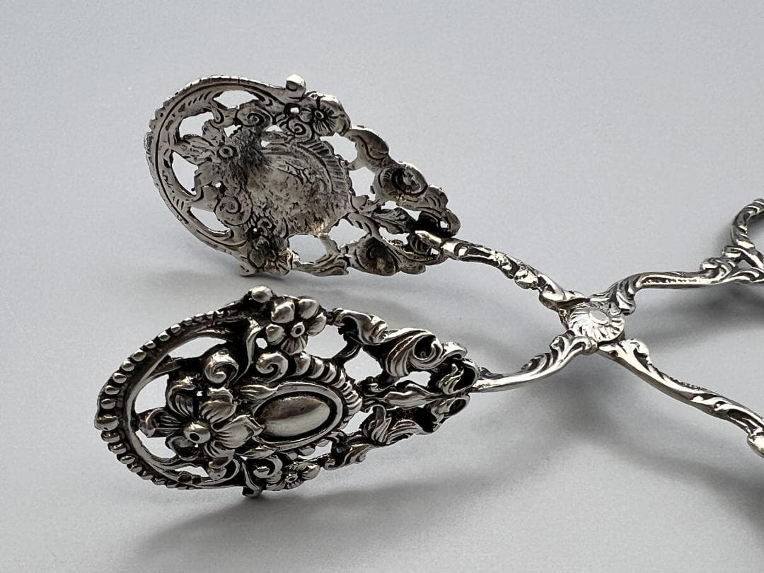 ビンテージ北欧雑貨/スウェーデンで見つけた/シルバー製/トング　重量約32.7g