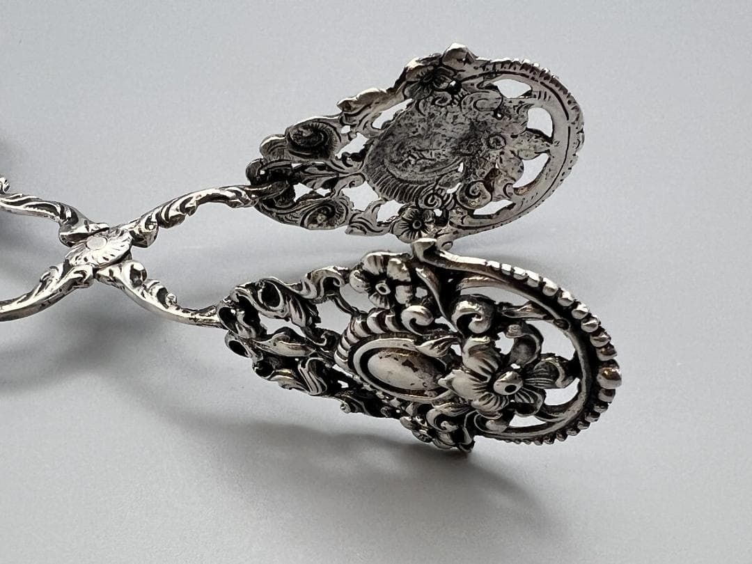 ビンテージ北欧雑貨/スウェーデンで見つけた/シルバー製/トング　重量約32.7g