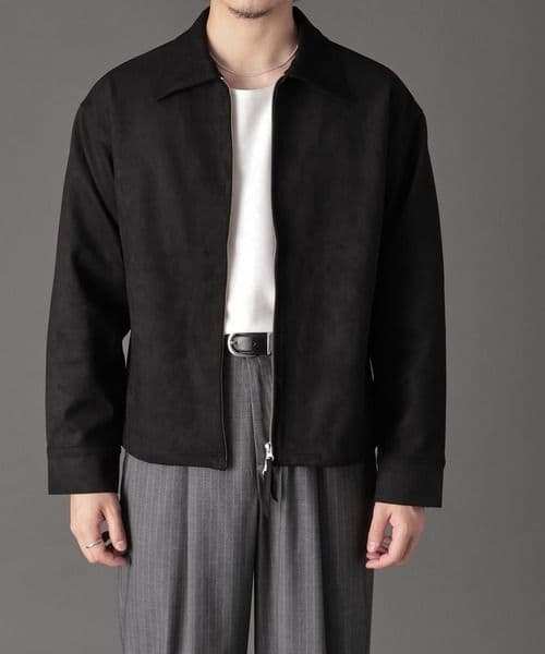 ジャケット・アウター LURAKUSynthetic Suede Zip Jacket