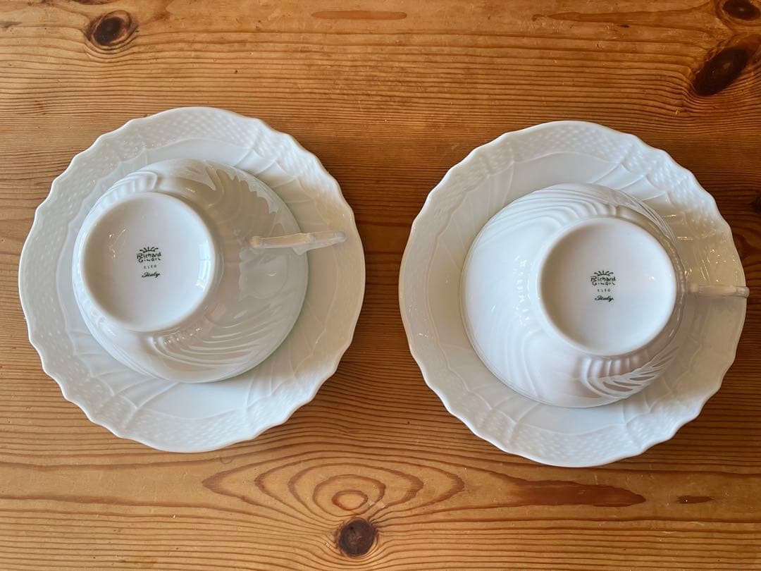 ジノリスープカップ（カフェオーレボウル）&ソーサー×2 、スクエアボウル×2