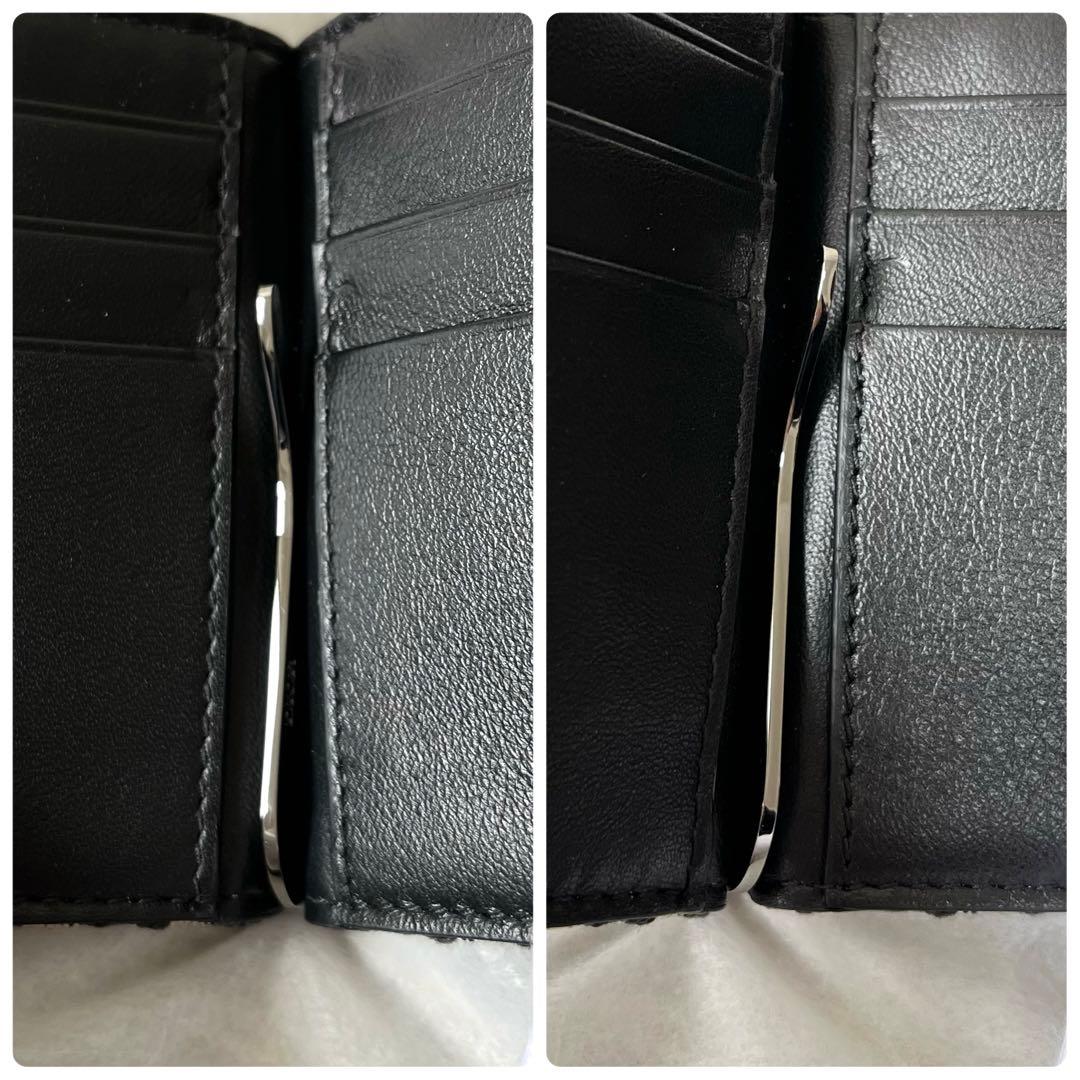 ディオール　マネークリップ　オブリーク　ジャガード　レザー　ベージュ　ネイビー