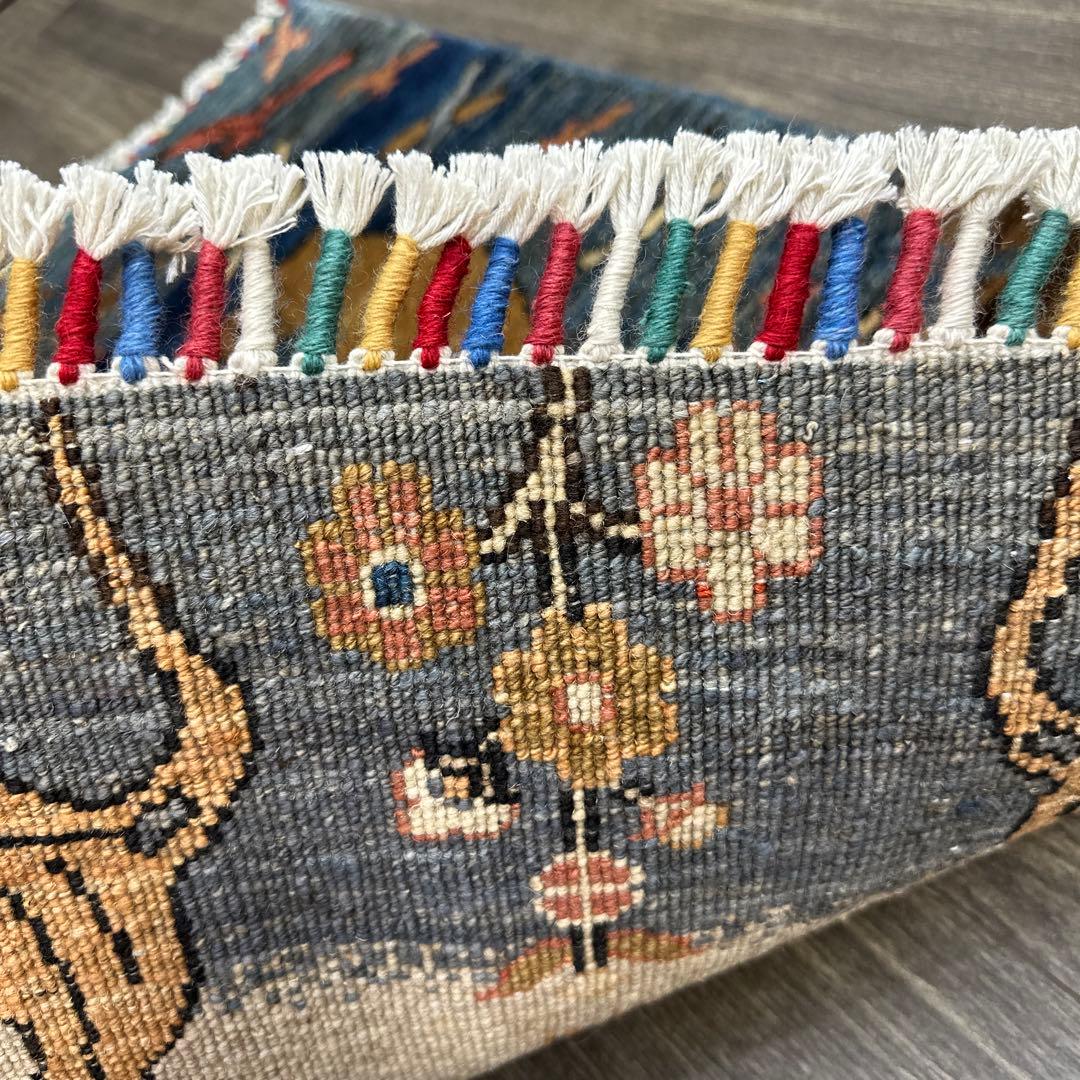 123x85cmペルシャラグ手織り絨毯アフガンガズニファインウールペルシャヒョウ