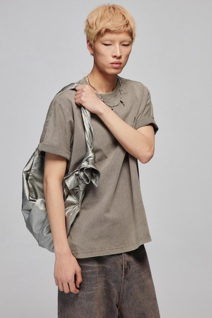 Simple Project プリーツショルダーバッグ オールマッチ 男女兼用