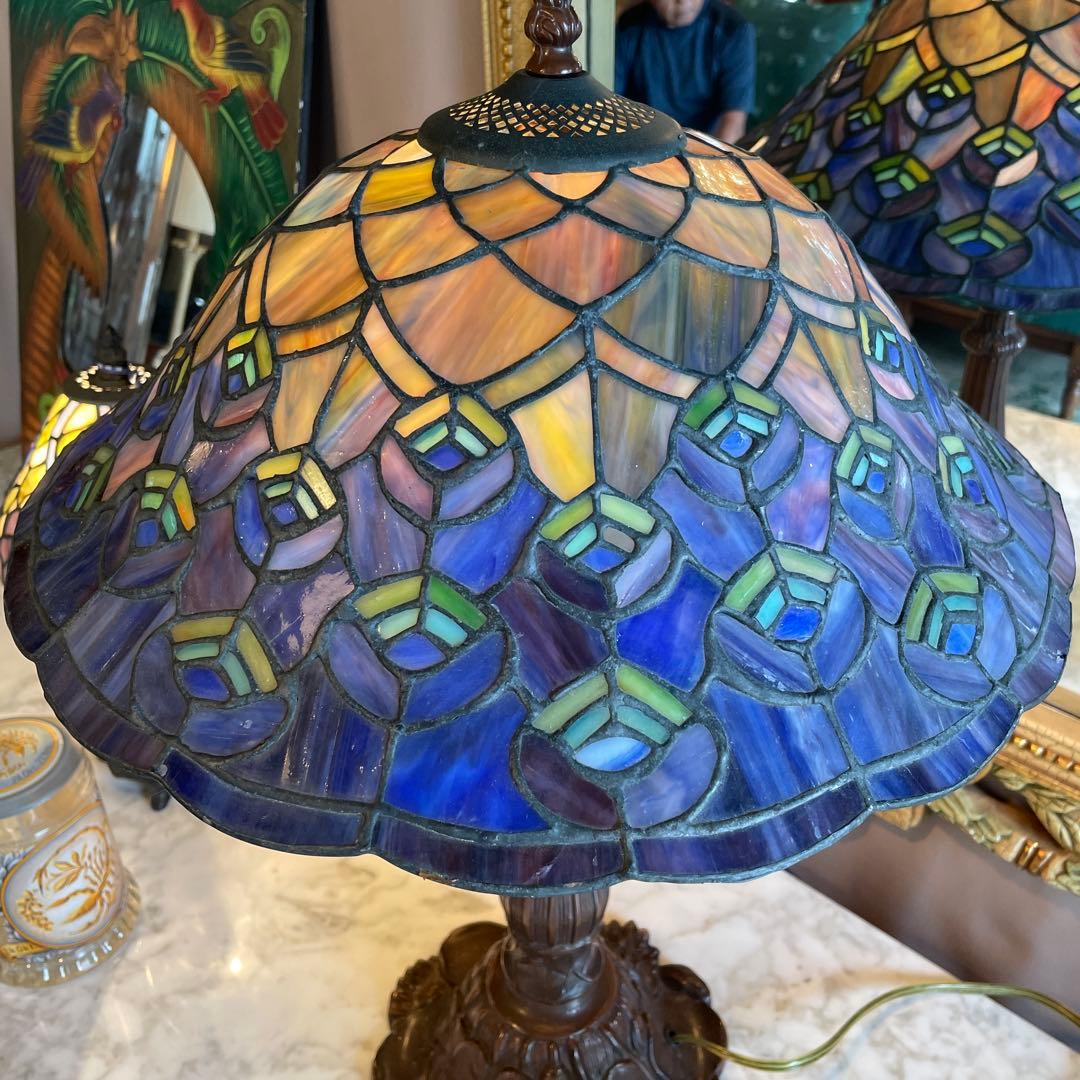 最終価格・アンティーク・ステンドグラス ランプ