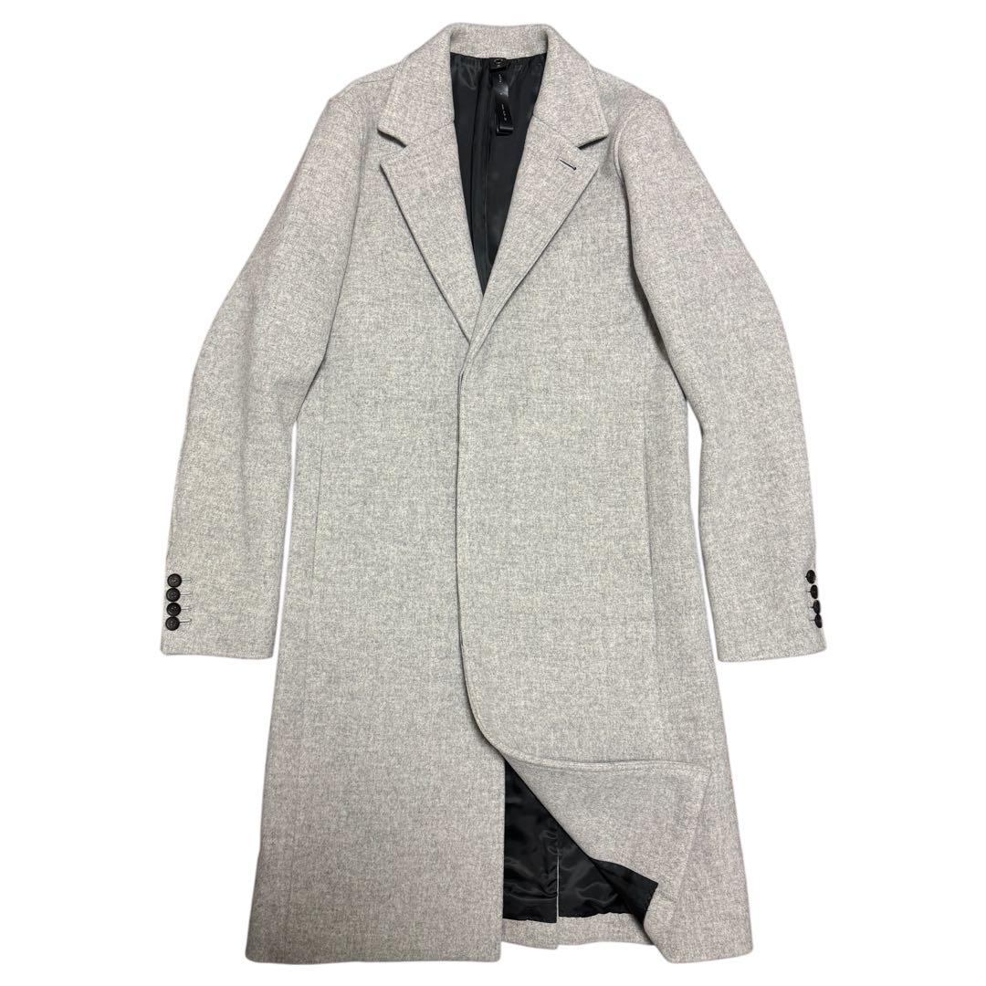 wjk fine wool chester チェスターコート グレー メンズ S