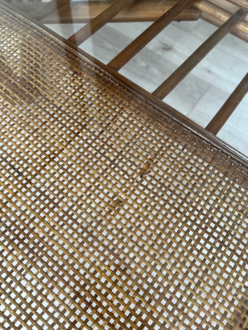藤ラタン　ローテーブル　センターテーブル