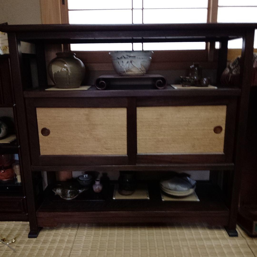 和風木製引き出し付き棚 本体のみ