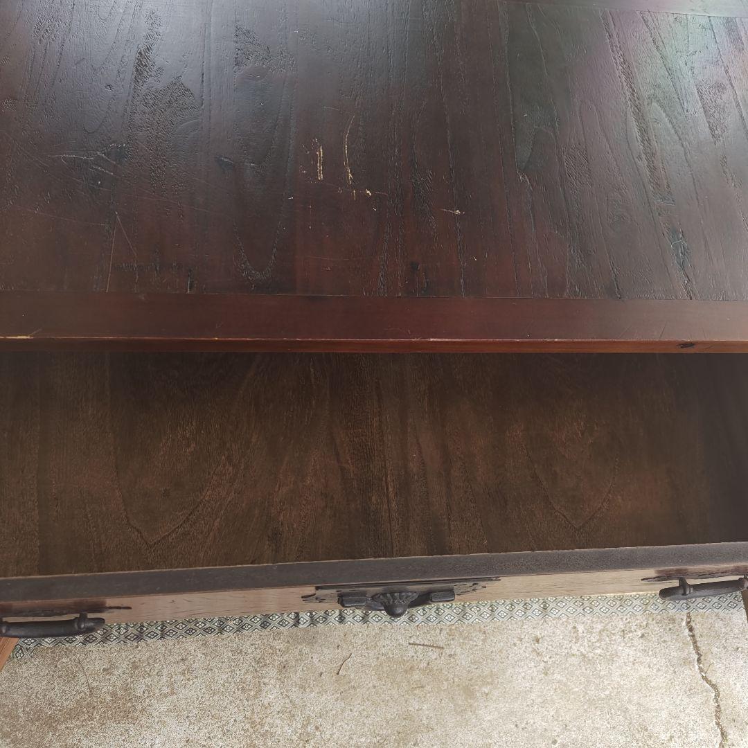 昭和レトロ　階段桐タンス　飾り棚　古民家　当時物　W117㌢
