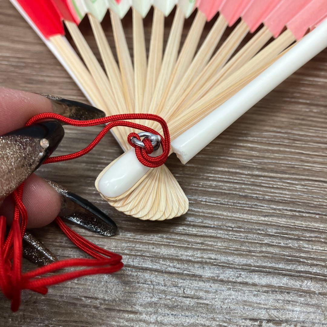 3F 七五三 7歳 女の子 結び帯 はこせこ 小物 フルセット オレンジ 扇子